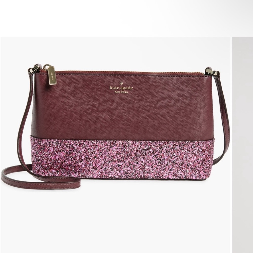 Kate Spade Burgundy and Pink Crossbody Bag